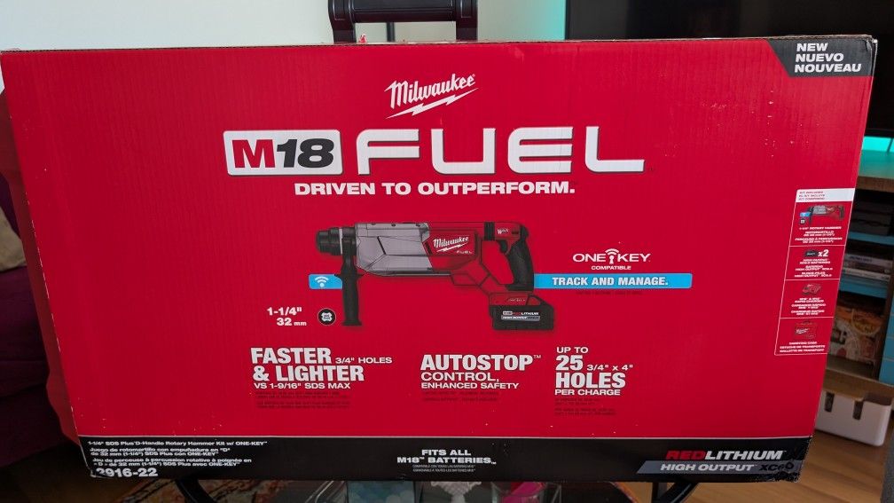 Milwaukee M18 FUEL SDS-Plus Rotary Hammer Kit - NEW, SEALED ($800+ Retail!)