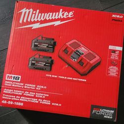 Milwaukee M18 8.0 FORGE Batteries w/ Rapid Charger