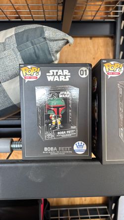 Die cast Boba Fett Funko Pop open box