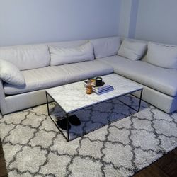 West Elm Couch - Marin 114" Right 2-Piece Bumper Chaise Sectional - Like New