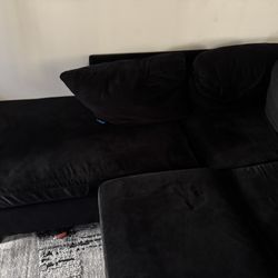 Black Three-Piece Couch