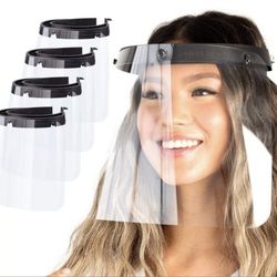 4 Pairs Of Clear Plastic Face shield Brand New