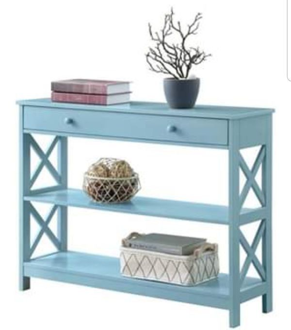 Console Table Living Dining Room Bedroom Entryway Hallway Side with Storage Drawer and Shelves New in Box