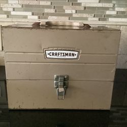 Vintage Craftsman Metal Steel Tool / Drill / Storage Box 