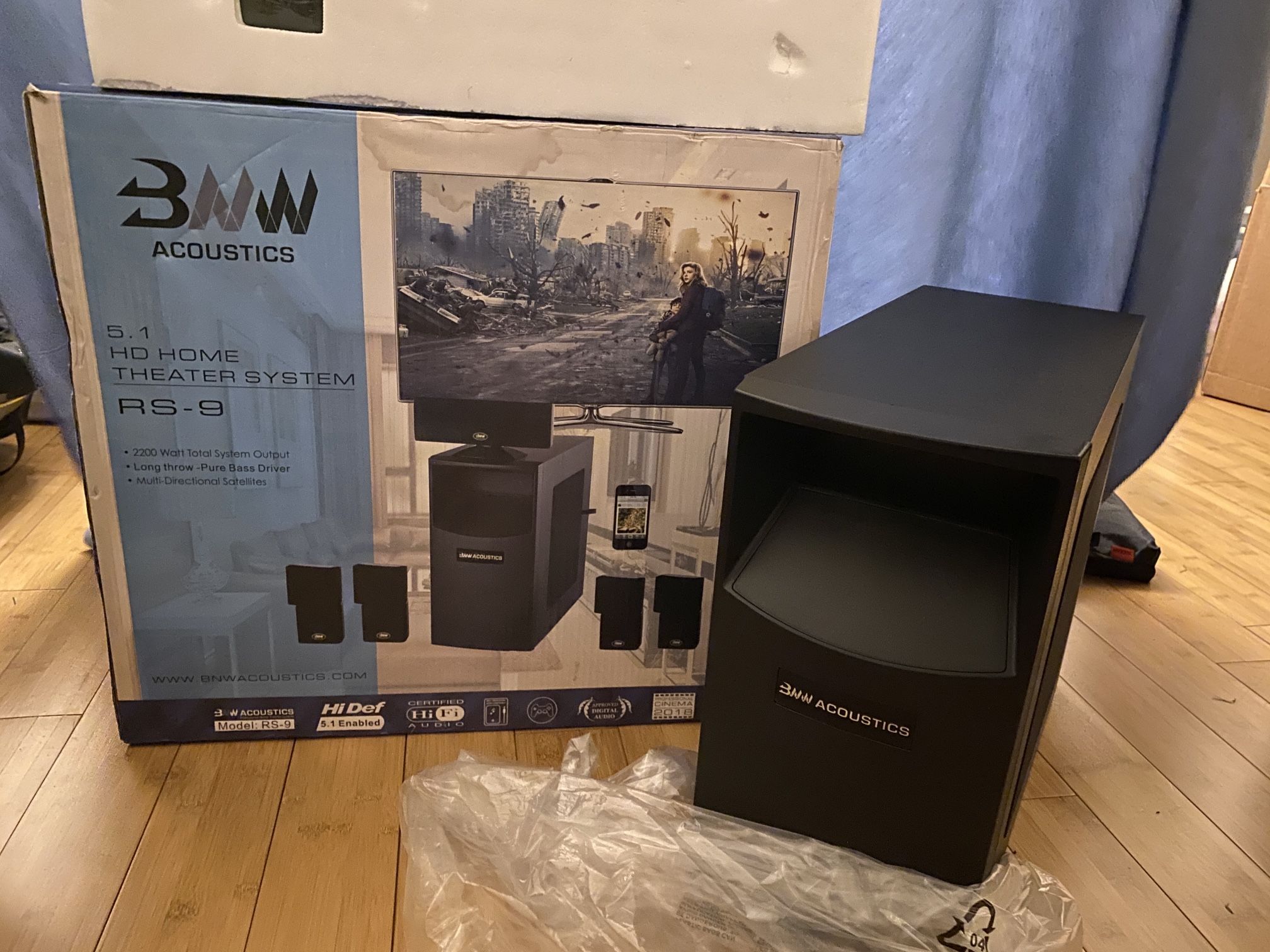 BNW Acoustics 5.1 HD Home Theater System RS-9 Black.