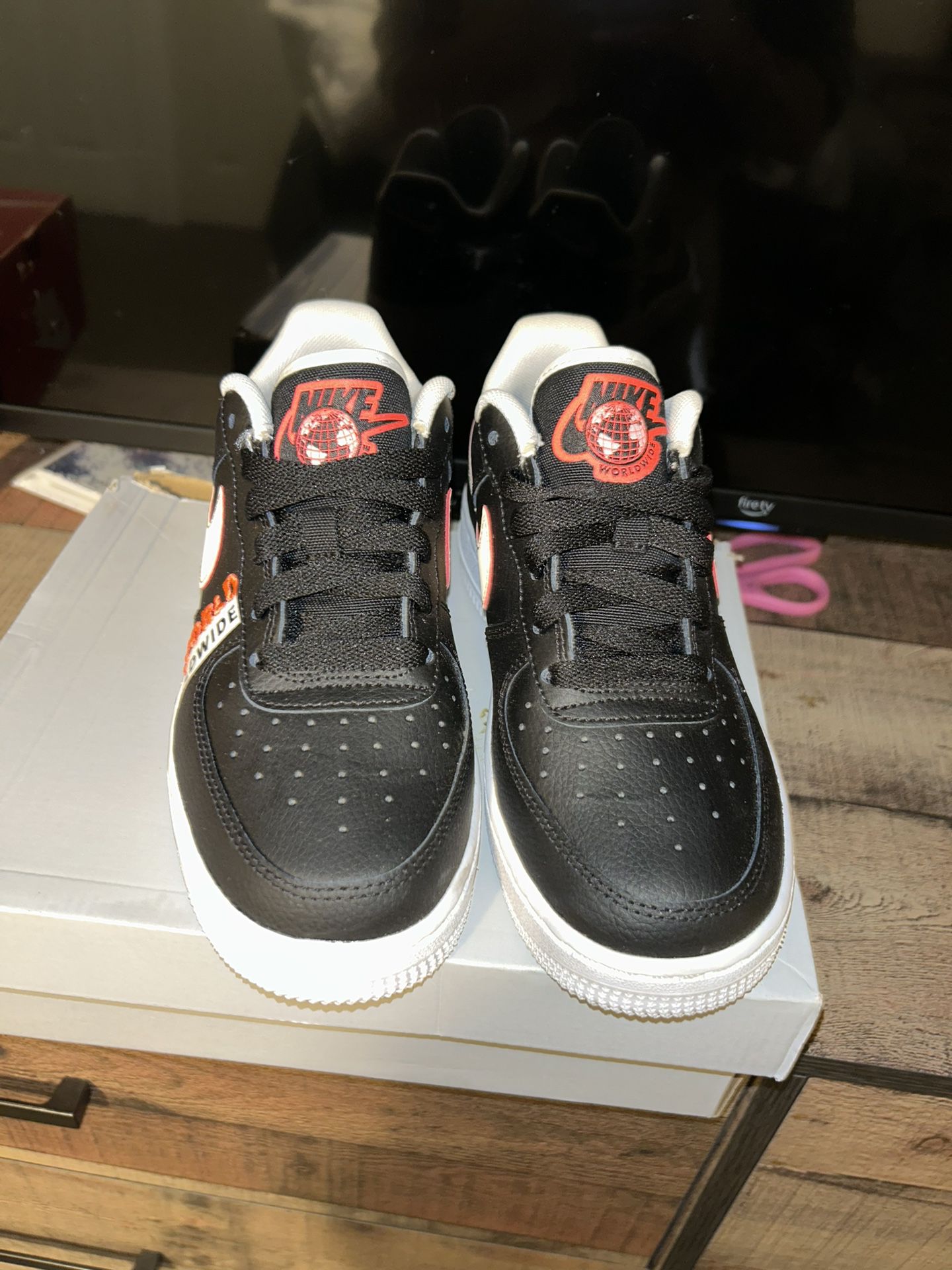 Nike Air Force 1 Low Worldwide Black Crimson sneakers 
