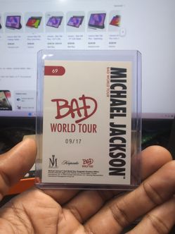 KEEPSAKE Micheal Jackson BAD world tour cards