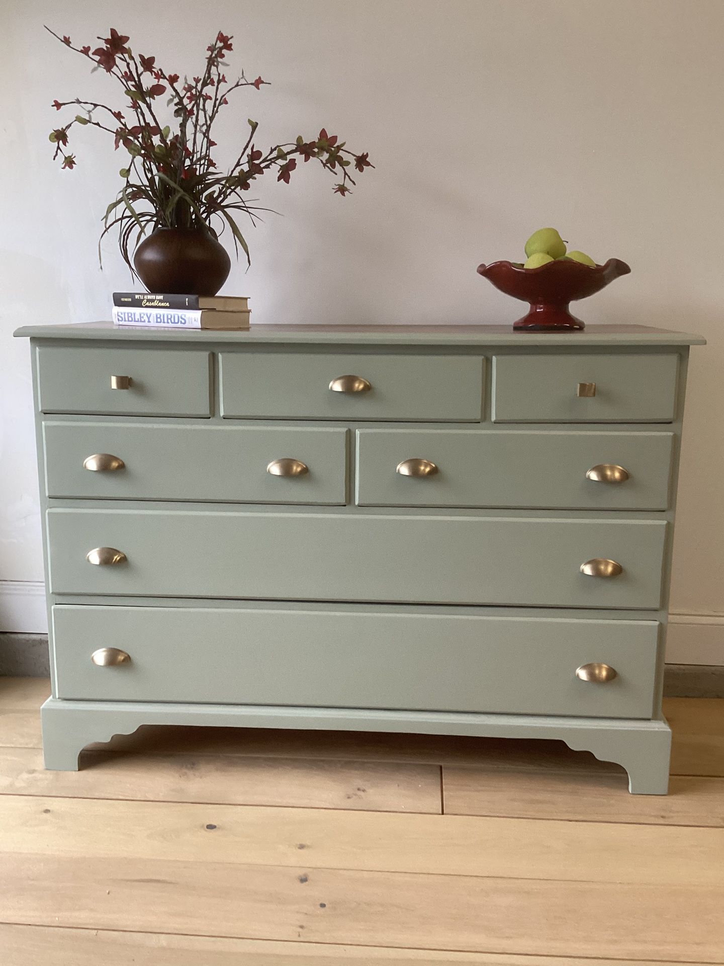 Mahogany and oak dresser