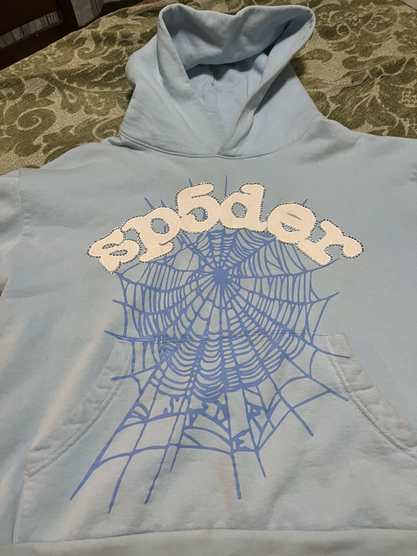 sky blue Spider Hoodie
