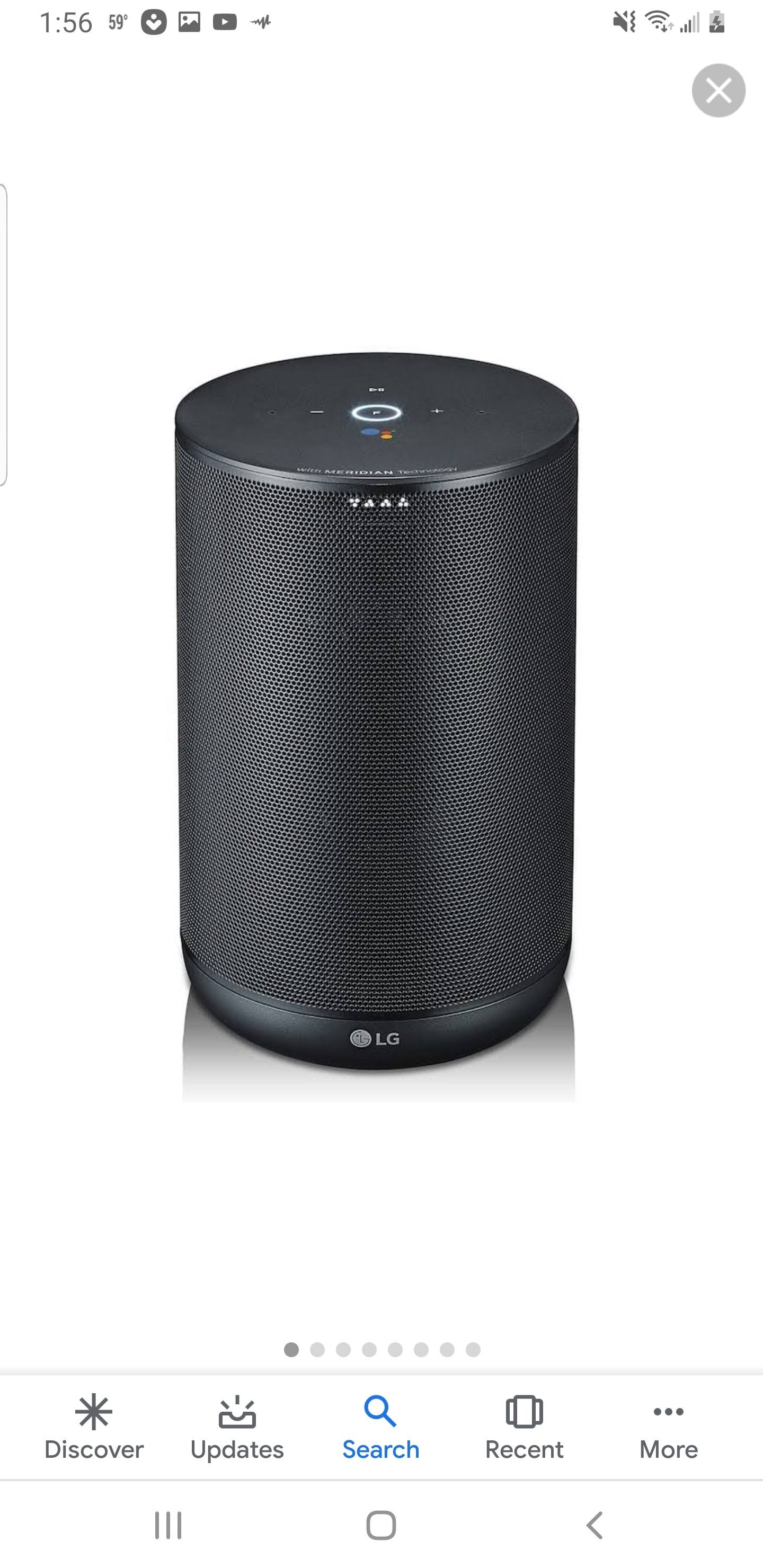 LG ThinQ Smart Speaker with Google Assistant - Black (WK7)