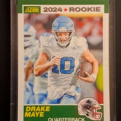 2024 Score Drake Maye Rookie Card 1989 Throwback Retro (RC) 