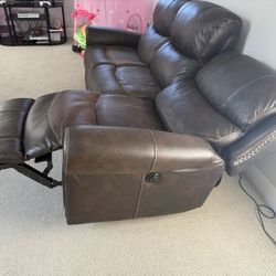 Lannister Brown Dual Power Recliner Sofa