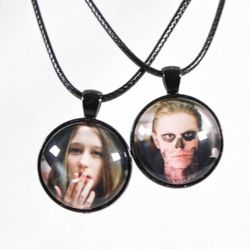 AHS His and Hers BFF Necklace Set Unisex Tate Violet
