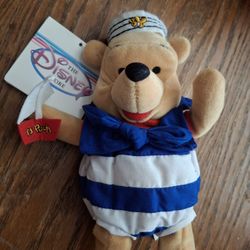 Disney Store Exclusive Nautical Sailor Winnie the Pooh Mini Bean Bag Plush Toy