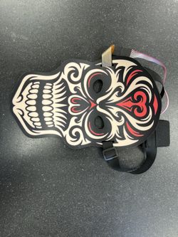 Halloween LED Neon Light Soft Face Mask White