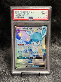GLACEON GX FA 2019 HIDDEN FATES PSA9