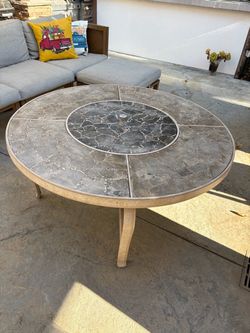 7 piece Real Stone Firepit