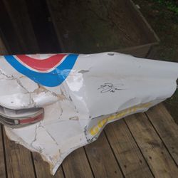 Nascar Truck Series Fender From Bristol's Dirt track  number 30 signed by Brett Fogleman