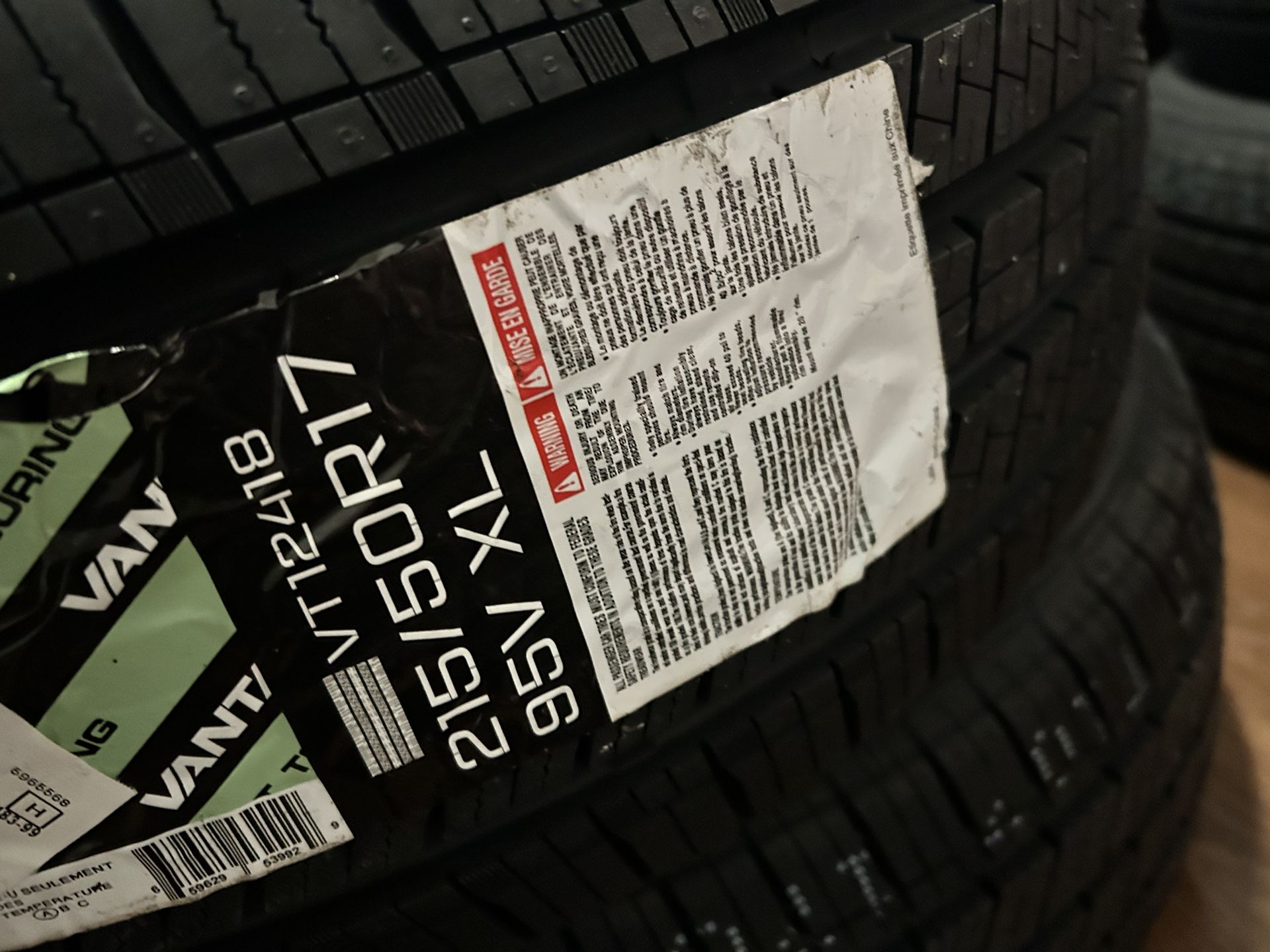 New Set Of Four Tires 215/50/R17