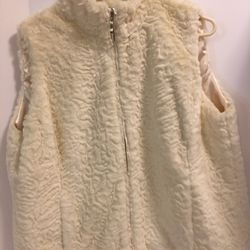 Cold water Creek Plush Faux Fur zip up vest women’s size XL with tag still on, very good condition.  Thumbnail