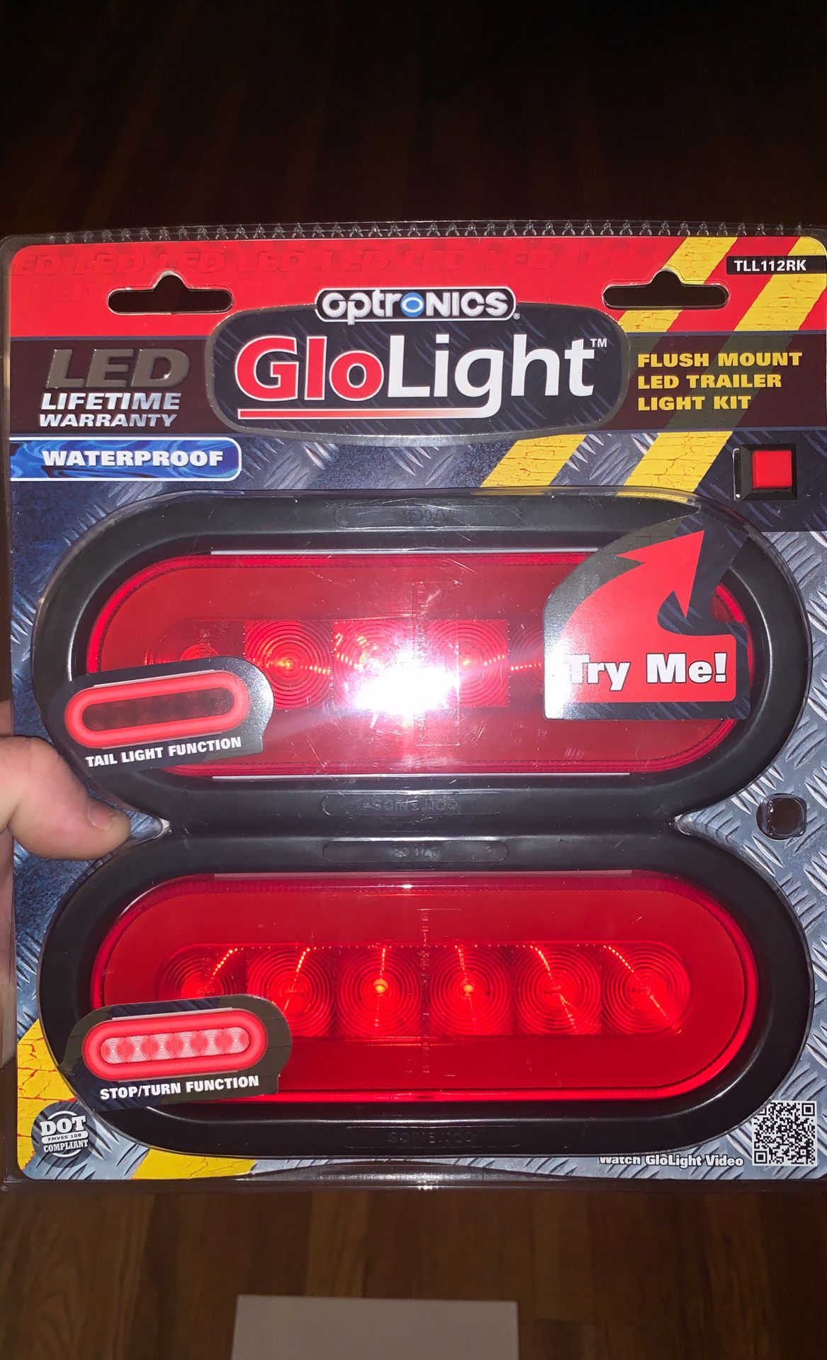 GLO light for a trailer