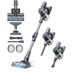 110AW/ 27 Kpa Cordless Stick Vacuum, Lightweight Cordless Vacuum Cleaner, Stick Vacuum Cleaner with Foldable Tube, 2500mAh* 7 Detachable Batteries, Ea