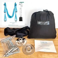 Yoga Swing Kit by UpCircleSeven Blue Indoor & Outdoor Rated - Never Used
