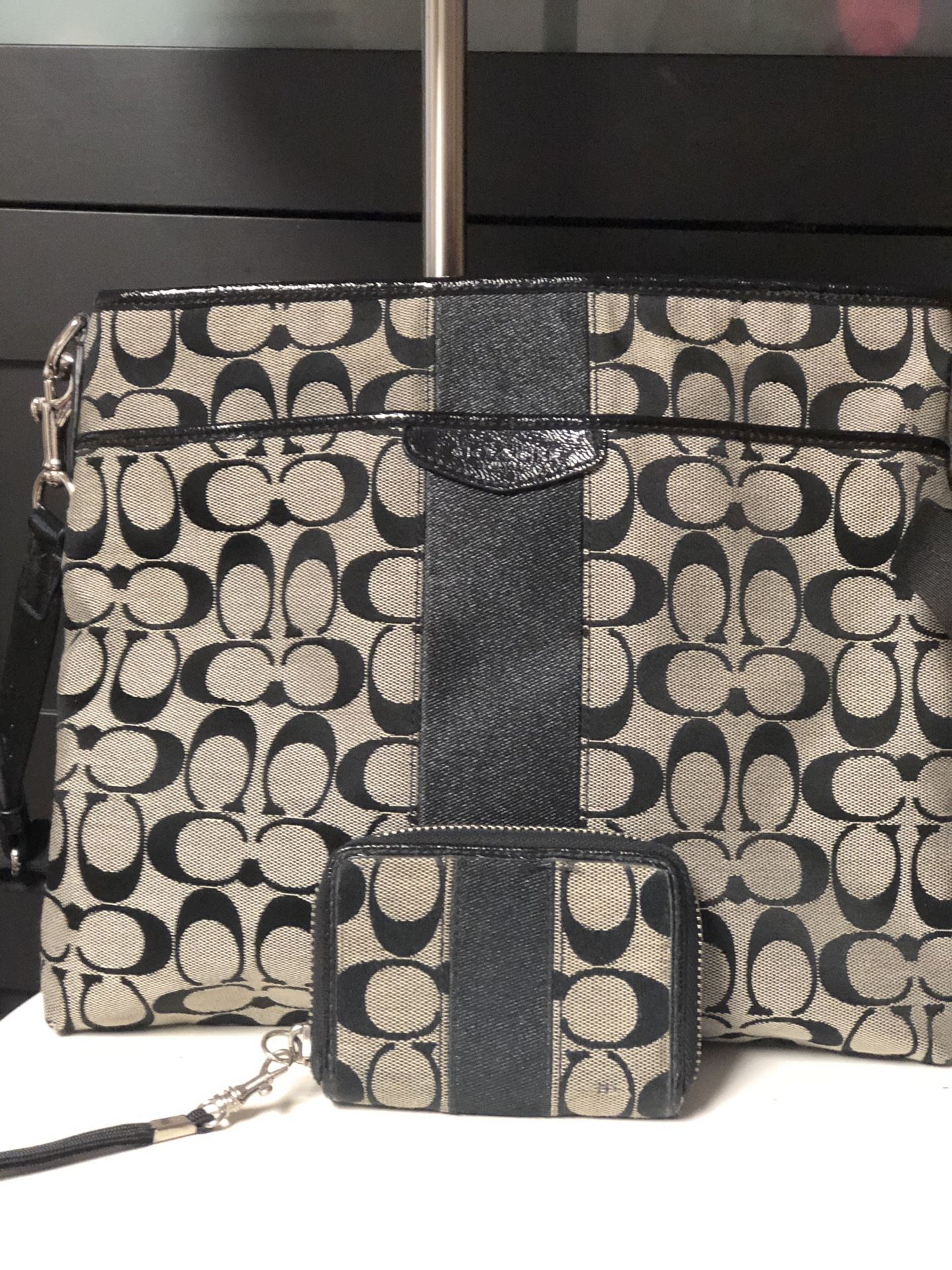 Coach crossbody with free wristlet