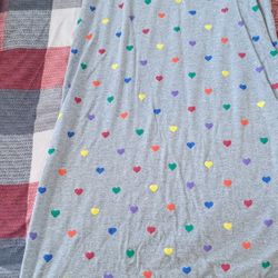 Cute Gray Hearts Nightgown 