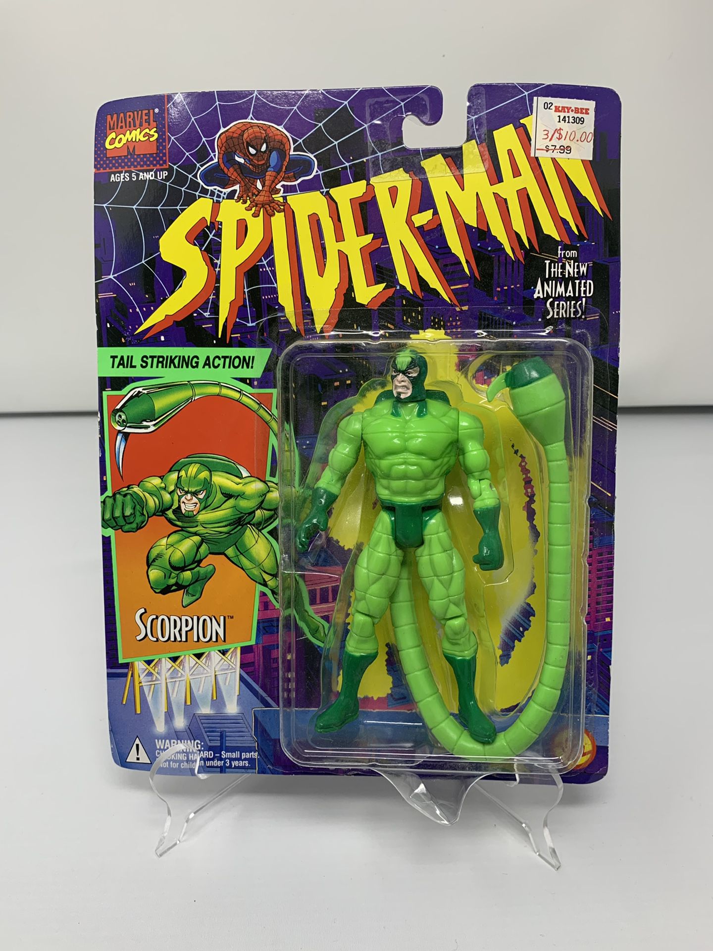 Vintage Scorpion X Vulture X Rhino Action Figures from the 90’s Spider-Man The Animated series (Brand New)