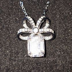 3 Cwt Emerald Cut Genuine Moissanite In Gift Box Setting