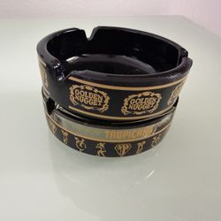 Vintage Las Vegas Casino Ashtrays Golden Nugget Tropicana Set