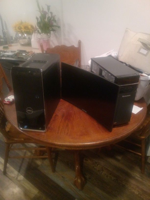 XPS Dell Intel Core I7 And Lenovo AMD FX Gaming Console PC And One Gaming Monitor Curved
