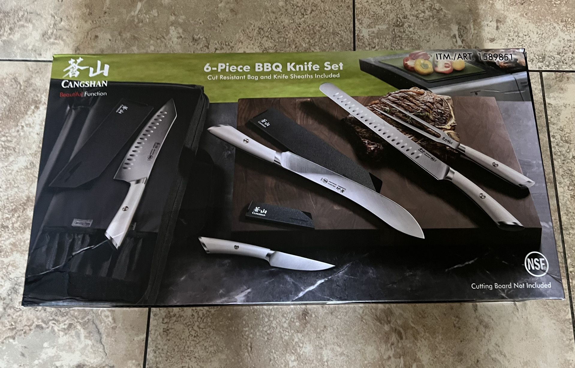 New Cangshan 6 Piece BBQ Knife Set 