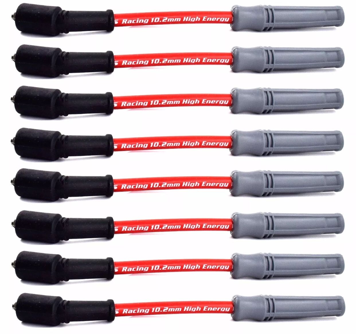 10.2mm Red Spark Plug Wires Chevy Cadillac GMC Buick 4.8L 5.3L 6.0L 6.3L