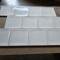 Wall Tile Undulated White 6x6
