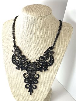 Charming Charlie black tone necklace #105