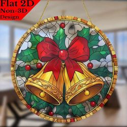 Christmas Bells of Grace — Stained Glass Suncatcher