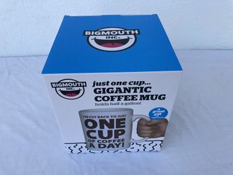 Bigmouth 1/2 gallon coffee cup, new in box
