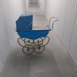 Vintage Baby Stroller Everything Still Works The Canopy Does Has Some Cracking.. 