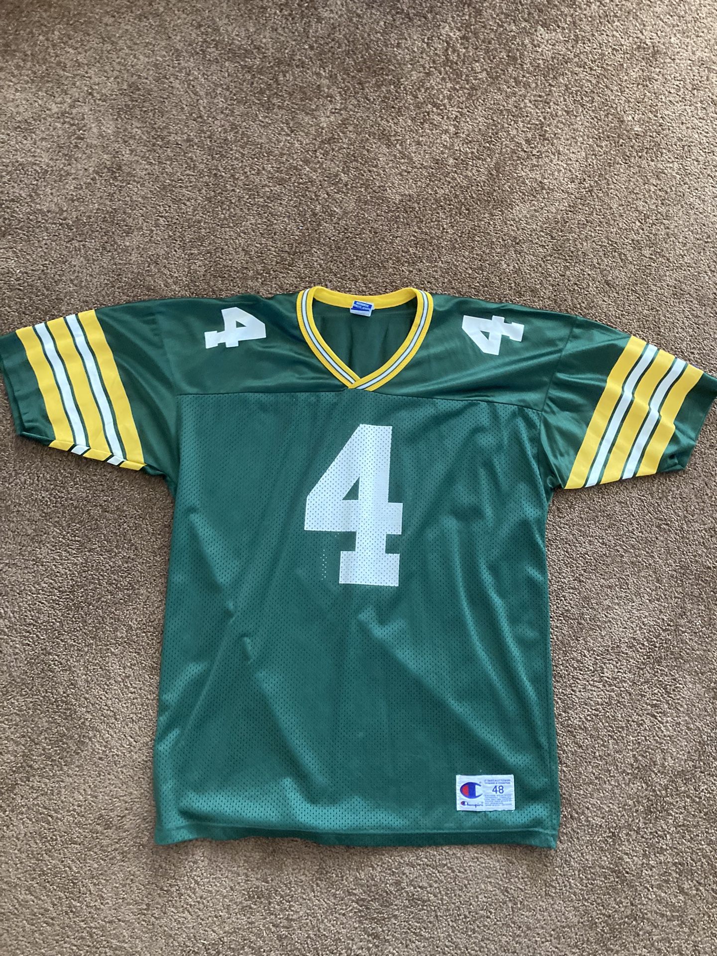 Vintage Brett Favre Green Champion Jersey XL