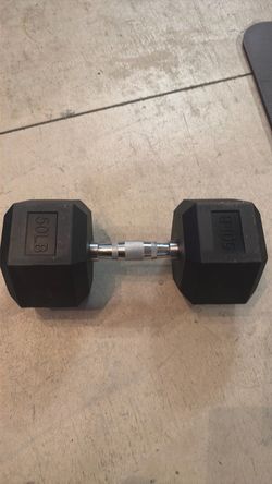50 LB & 40LB Rubber Hex Dumbbell