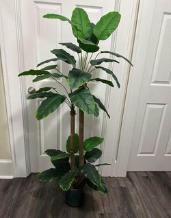 Handmade 5FT Faux Banana Tree Floor Plant⁠
