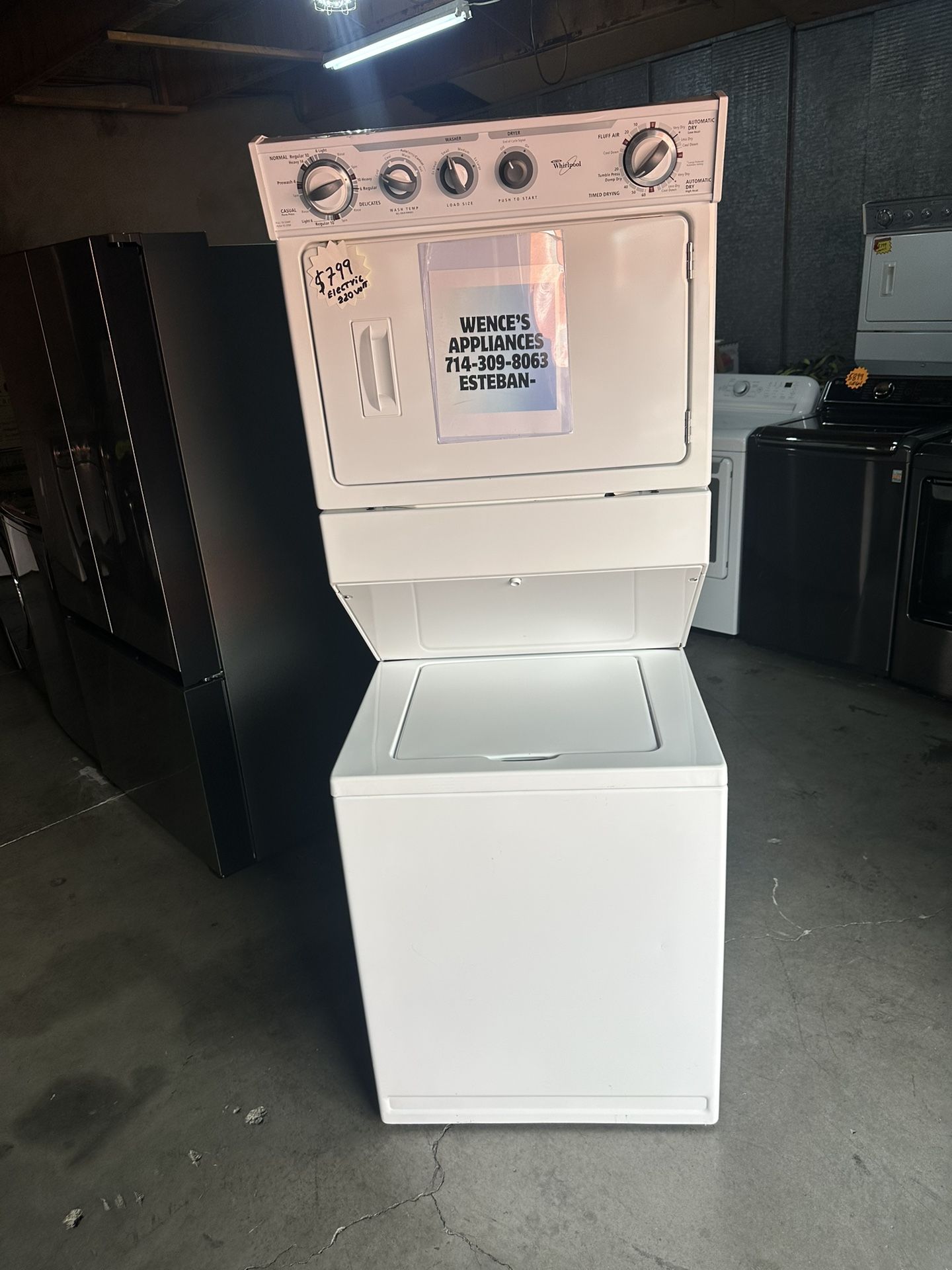 27 Inches Wide Whirlpool Stackable Eléctric 220 Volts