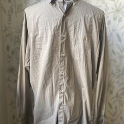 Ralph Lauren RL Khaki Long Sleeve Shirt Button Up Size Large