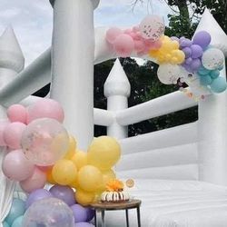 White modern Bounce House For SALE