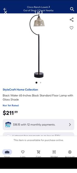 Black water floor lamp