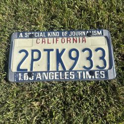 Vintage Los Angeles Times License Plate Frame 