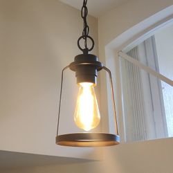  Pendant Light - Oil Rubbed Bronze Outdoor Indoor Hanging Pendant

