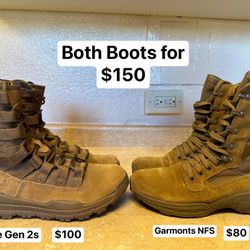 Military Combat Boots Nike & Garmonts 